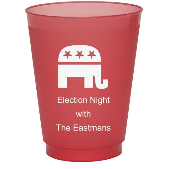 Patriotic Elephant Colored Shatterproof Cups
